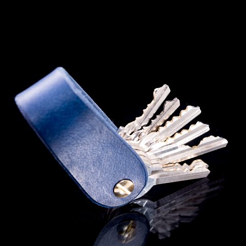 MORLEY, LEATHER KEYCHAIN