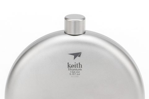 TI9302 TITANIUM ROUND FLASK