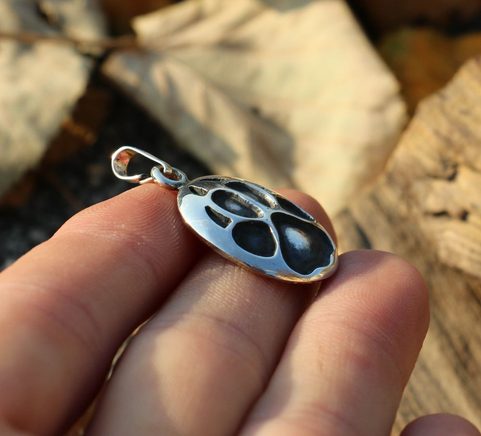 WOLF TRACK, PENDANT, STERLING SILVER