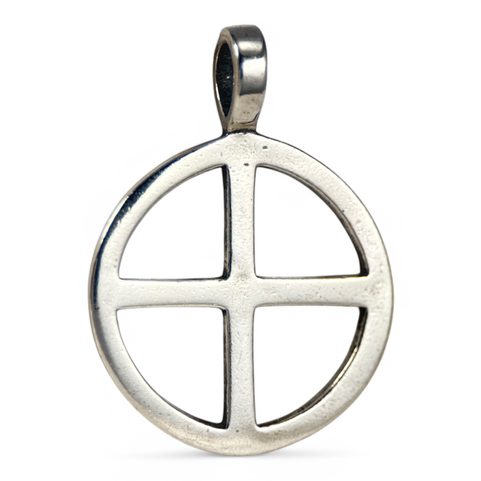 SUN SYMBOL V, SILVER PENDANT