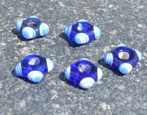 CELTIC HANDMADE GLASS BEAD, MUSEUM REPLICA V8