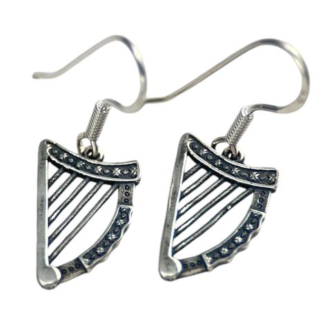 IRISH HARPS, EARRINGS, SILVER 925/1000