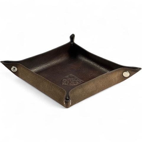 LEATHER SCROLLING DICE TRAY