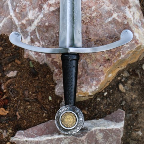 DUM SPIRO SPERO ETCHED SINGLE HANDED SWORD FULL TANG