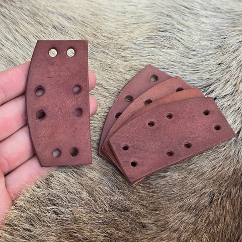 LEATHER SCALE, 1 PIECE, COGNAC