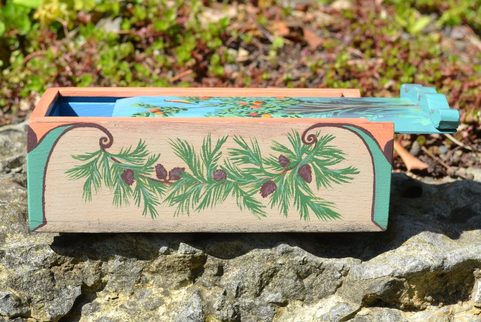 POMPEII HORTI, ANCIENT ROME WOODEN BOX, REPLICA