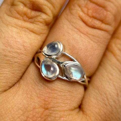 ELVEN, RING, MOONSTONE SILVER 925/1000