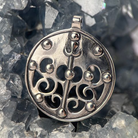 CELTIC LA TENE DRAGON OR BOAR PENDANT, LOCALITY OF SKRYJE, CENTRAL BOHEMIA, AG 925