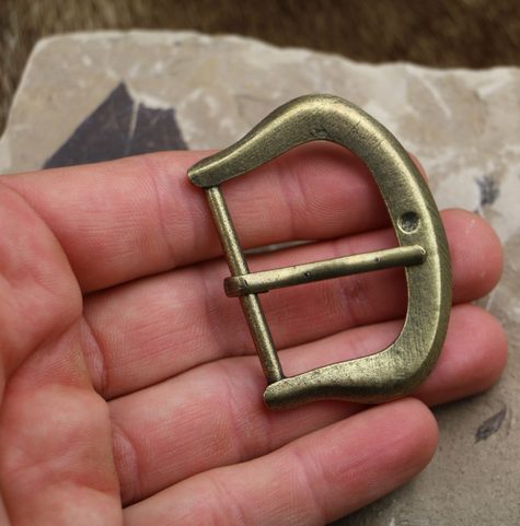 MEDIEVAL BELT BUCKLE 40MM, ZINC, ANT. BRASS