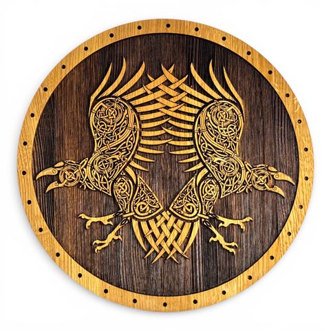 HUGINN AND MUNINN - WOODEN RUNES FUTHARK SET