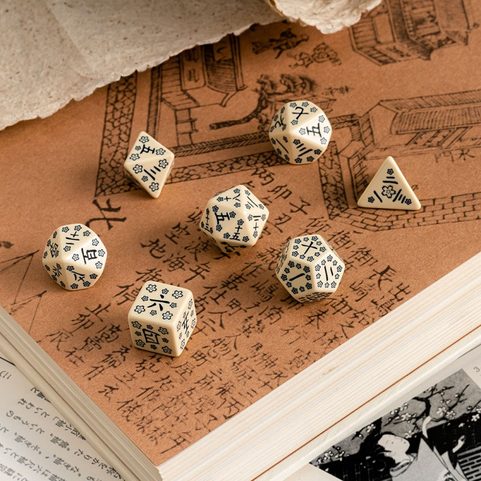 JAPANESE DICE: LAST WORDS STONE, RPG DICE SET