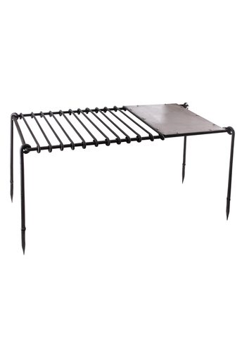 PORTABLE HISTORICAL WROUGHT IRON GRILL