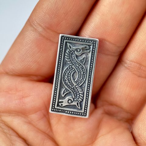 SLEIPNIR, VIKING BELT CONCHO, SILVER 925
