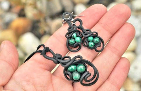 SET DE FANTAISIE EN MALACHITE