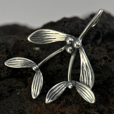 DRUID MISTLETOE, PENDANT, SILVER