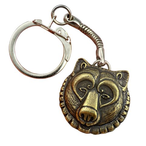 BERSERKER KEY RING, ZINC OLD BRASS