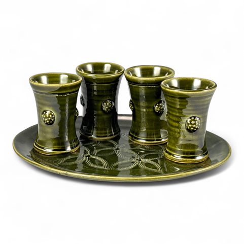 CERAMIC SHOT GLASS - SET OF 4
