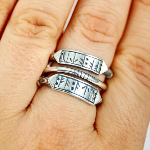 WEALTH - VIKING SILVER RUNE RING, AG 925