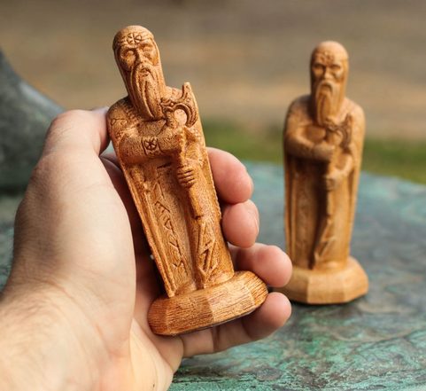PERUN, GOD OF THUNDER, SLAVIC STATUE