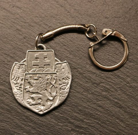 CZECHOSLOVAK LEGION, COAT OF ARMS, KEY RING, ZINC