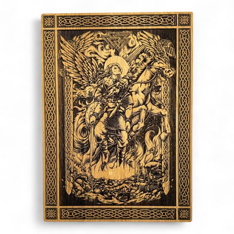 VALKYRIE, WALL DECORATION, WOOD 32X46CM