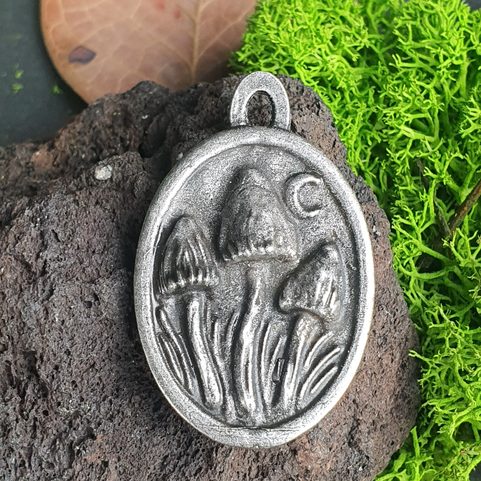 MAGIE DE LA NUIT - CHAMPIGNONS, PENDENTIF, ZINC