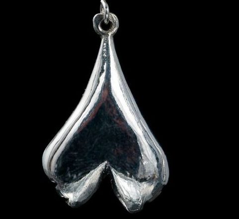 GINKGO BILOBA, PENDANT, SILVER