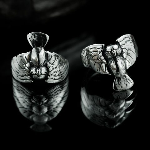 HIBOU, BAGUE D'ARGENT