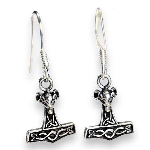 THOR'S HAMMER, SILVER EARRINGS
