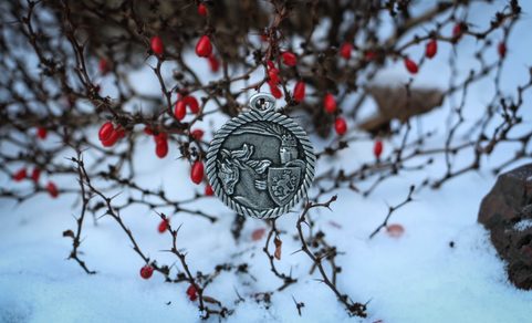 KING PREMYSL OTAKAR II., PENDANT, ZINC