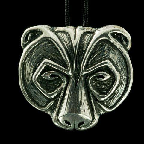 URSUS, BEAR PENDANT, STERLING SILVER