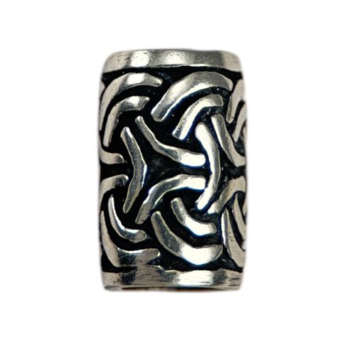 (NOT JUST) BEARD BEAD WITH VIKING KNOT, SILVER