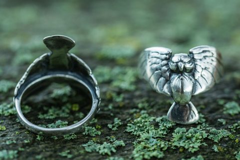 HIBOU, BAGUE D'ARGENT