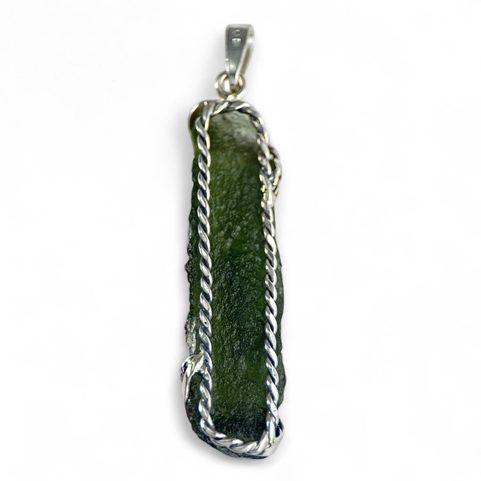 NESSIE, MOLDAVITE, PENDANT, SILVER 925/1000