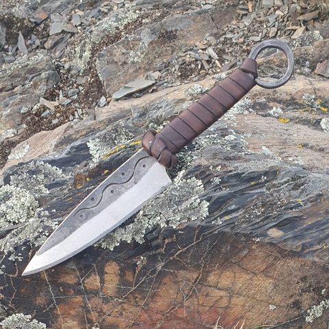 CRUACHAN, CELTIC HAND FORGED KNIFE BROWN