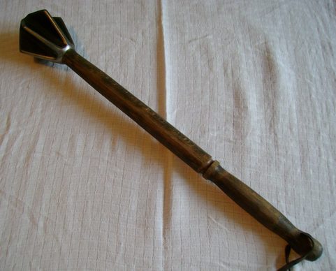 STEEL MACE WITH WOODEN STICK