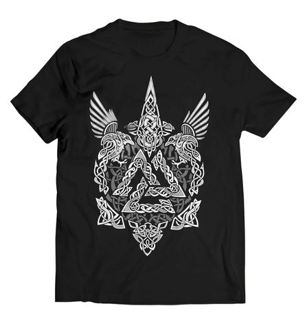 VALKNUT - VIKING MEN'S T-SHIRT B&W