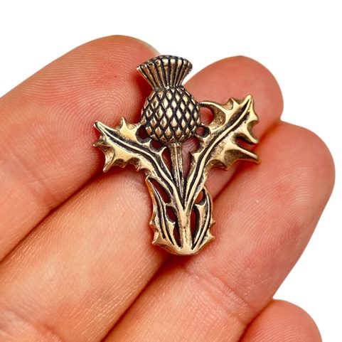 SCOTTISH THISTLE - ALBA, BRONZE PENDANT