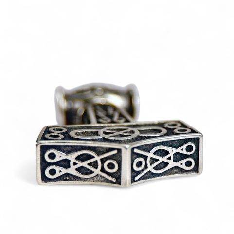 THOR HAMMER - MJÖLLNIR, MASSIVE PENDANT, SILVER