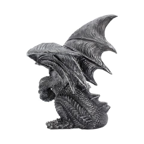 OBSIDIAN DRAGON FIGURINE 25CM
