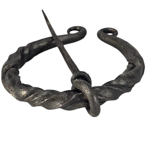 VIKING IRON BROOCH - DECORATED