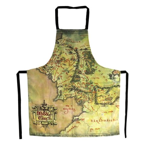 LORD OF THE RINGS COOKING APRON THE MIDDLE EARTH MAP