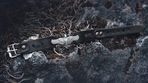 CORVUS, CROW, LEATHER BRACELET