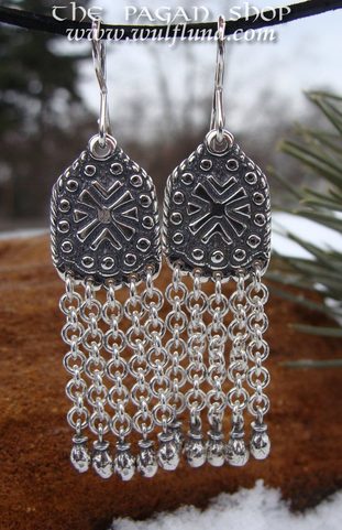UGROFINNISH SILVER EARRINGS, REPLICA, AG 925, 12 G