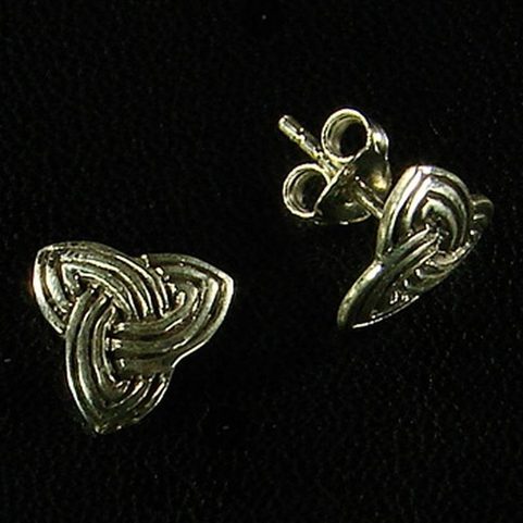 TRIQUETRA, BOUCLES D'OREILLES CELTIQUES, ARGENT