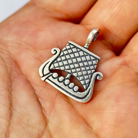 VIKING SHIP, SILVER PENDANT