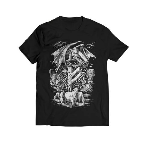FEHU MEN'S T-SHIRT B&W