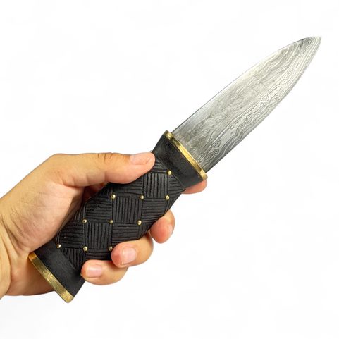 SGIAN DUBH, SCHOTTISCHES MESSER - DAMASZENERSTAHL
