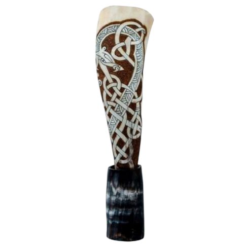 FAFNIR - DRAGON, DECORATED VIKING HORN