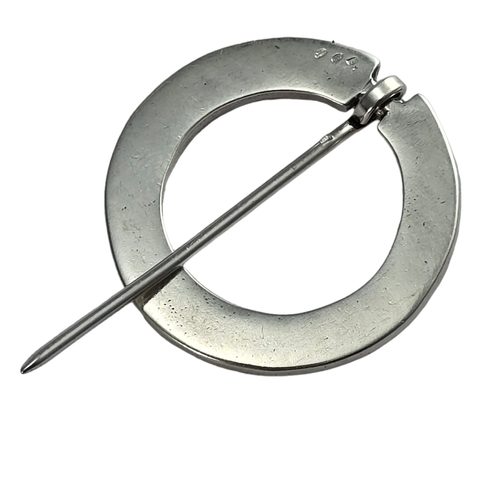 MEDIEVAL BROOCH, YEAR 1300, LOMBARD SCRIPT, SILVER 925/1000,13G